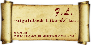 Feigelstock Liberátusz névjegykártya
